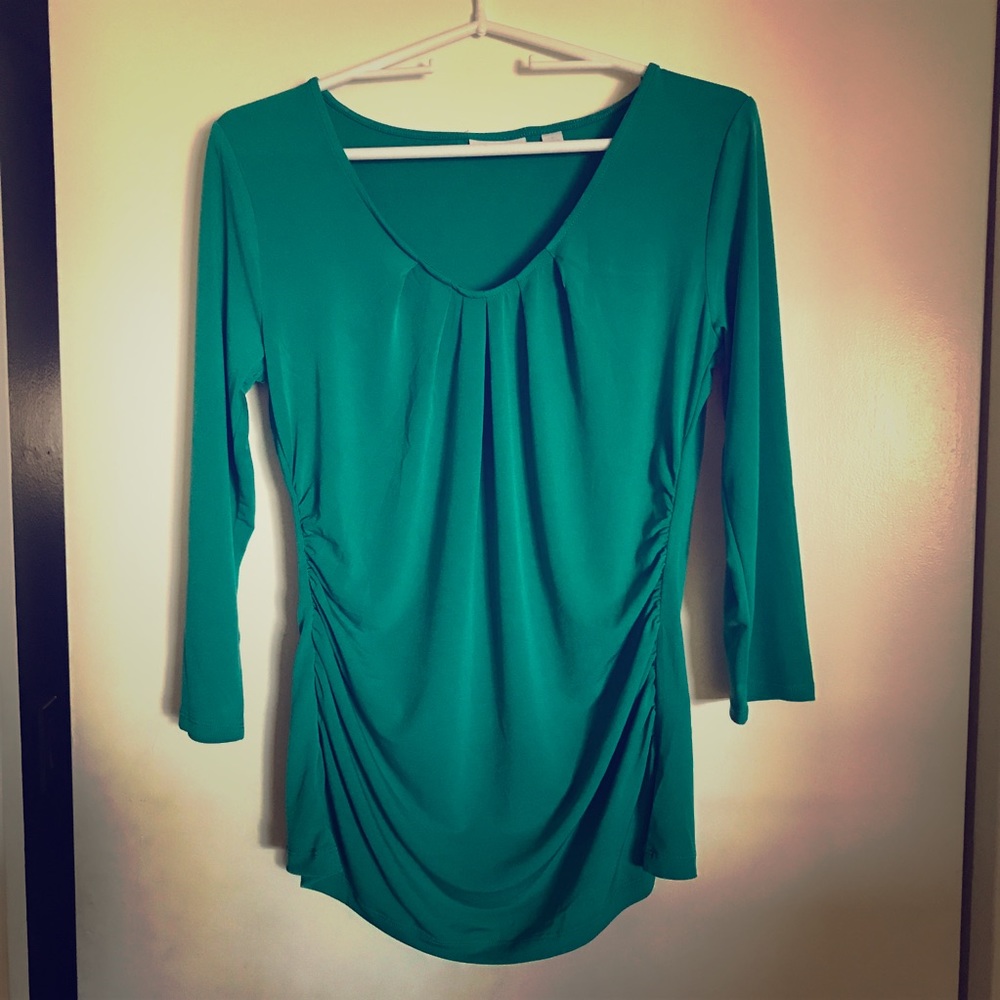 NWOT NY&Co Emerald Green Stretch Blouse